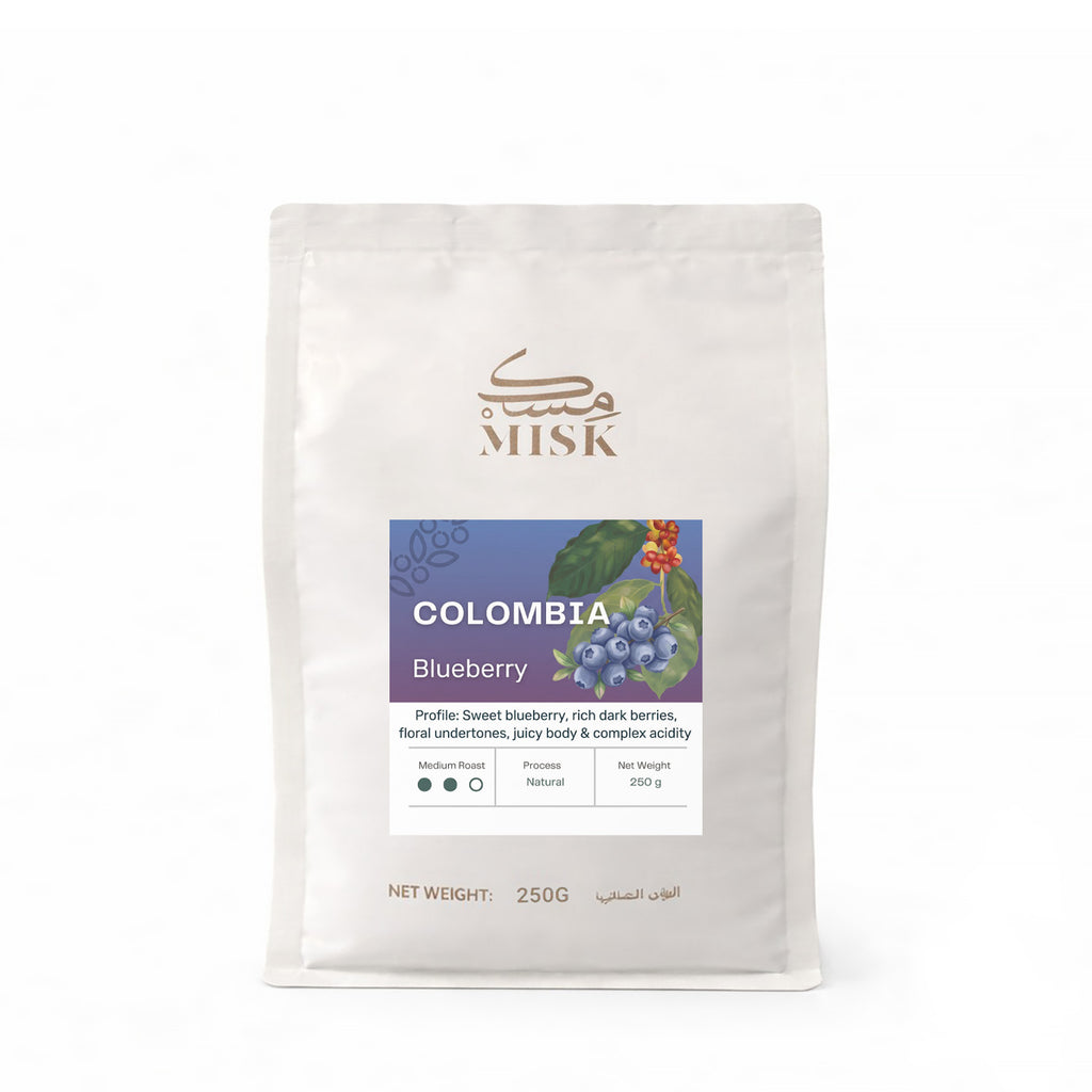 Misk Colombia Blueberry Infused Whole Coffee Beans 250g
