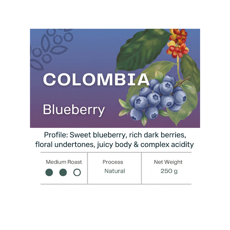Misk Colombia Blueberry Infused Whole Coffee Beans 250g