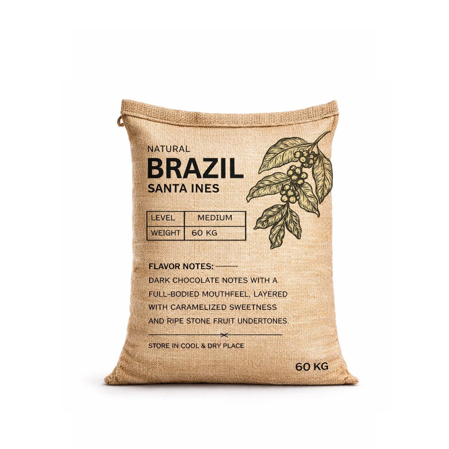 Brazil Santa Ines Green Coffee Beans x 60 kg