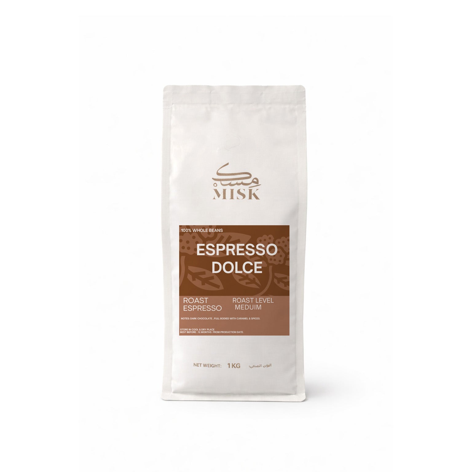 Misk Espresso Dolce Whole Coffee Beans 1 kg