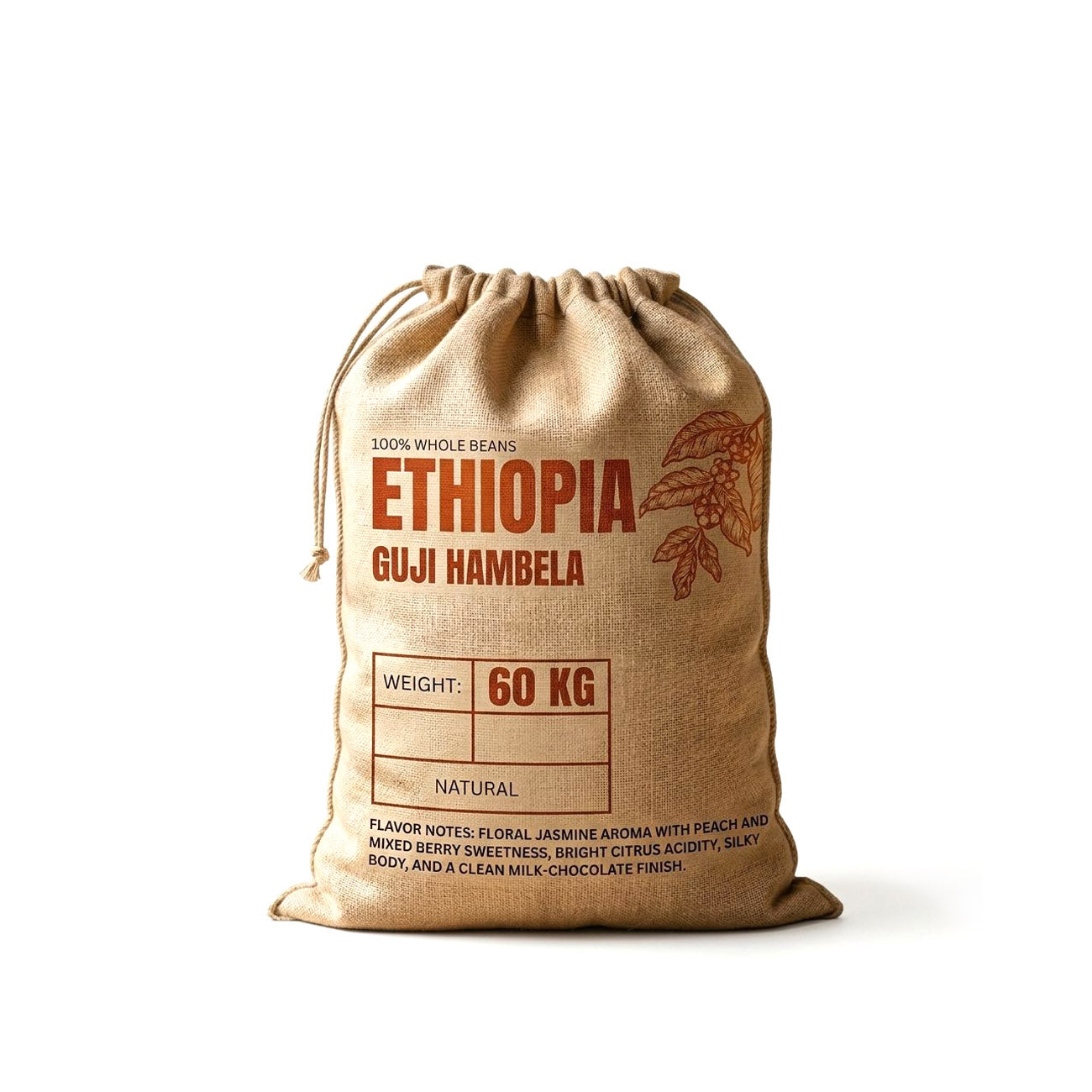 Ethopia Guji Hambela Green Coffee Beans x 60 kg