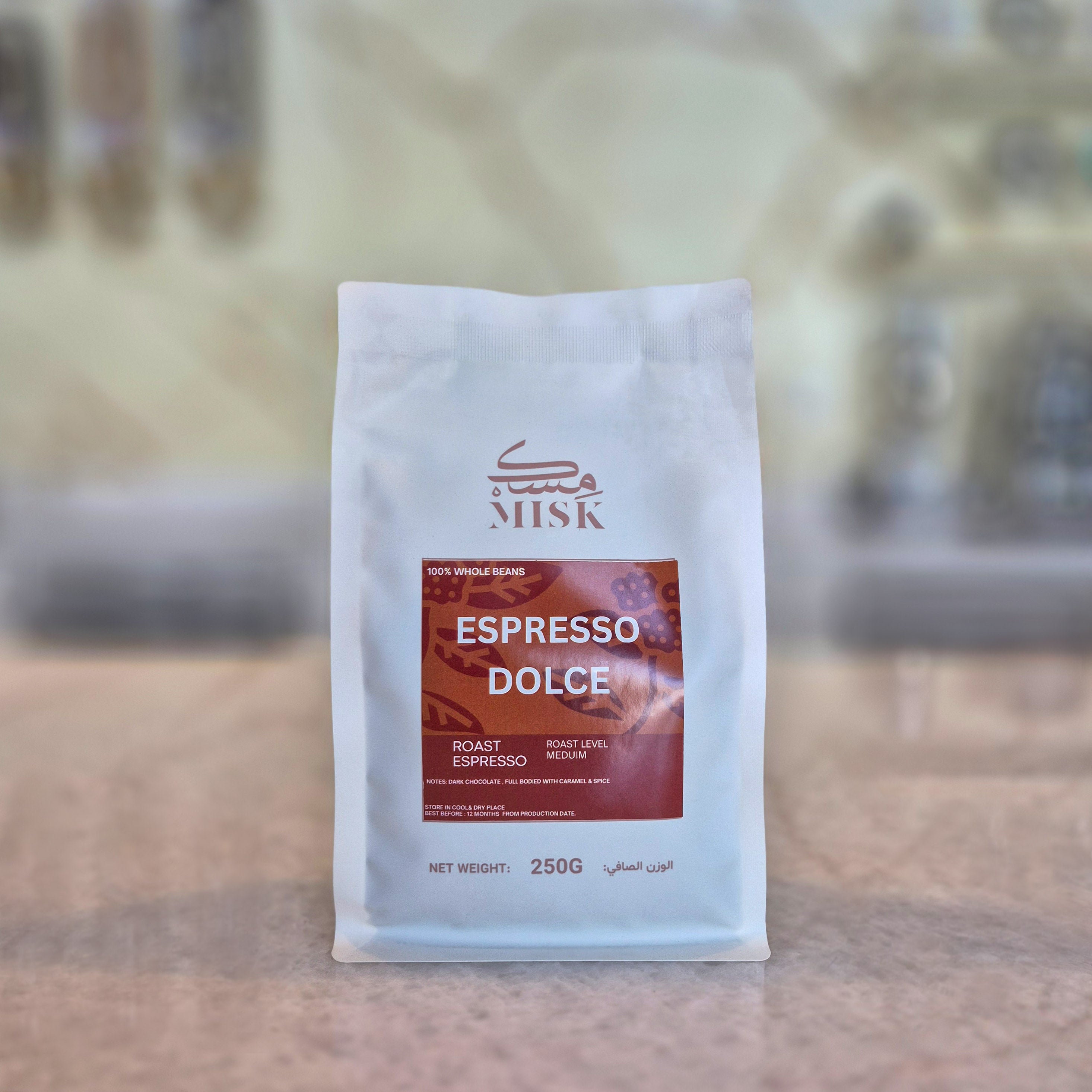 Misk Espresso Dolce Whole Coffee Beans 250g