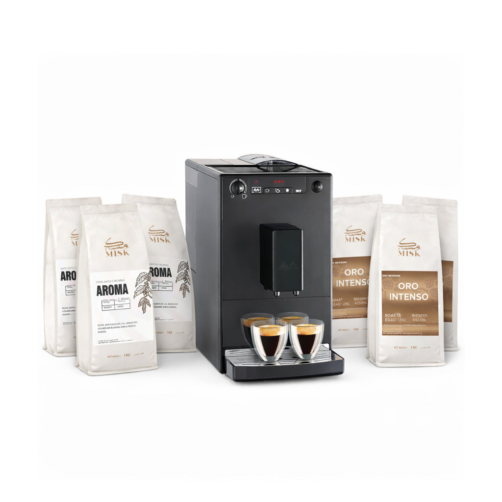 Combo: Melitta Solo Espresso Machine + 3Kg Aroma + 3Kg Oro Intenso Coffee